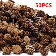 20/50 Buah DIY Pinus Palsu Mini Praktis Dekoratif Pinus Kerucut Pinus Musim Gugur Musim Dingin Liburan Pinus Buatan Realistis Dekorasi Karangan Bunga Natal Rumah Hadiah - Coklat - View 9