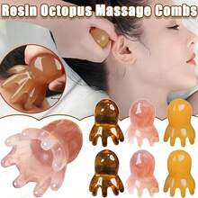 Cute Octopus Head Massager, 8-Tentacle Design, Head Massager, Gua Sha Facial Tool, Head And Body Relaxation, Unique Massage Points, Manual Deep Tissue Massage Tool; Suitable For School, Back To School, Travel, Travel Essentials, Home Essentials, Spa, Massage Tools, Massage - Multicolor - View 2