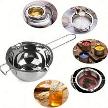 Chocolate Melting Pot; Stainless Steel Small Household Double-Layer Bain-Marie Heating Process; DIY Baking Tool; Making Chocolate Desserts And Dipping Sauces; Candy Handmade Home Afternoon; Creative Cooking; Practical Kitchen Essentials - Silver - View 12