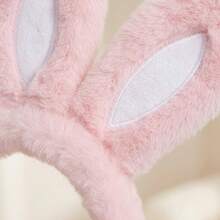 Pink Plush Rabbit Ear Headband, Soft Fuzzy Rabbit Ears Hair Accessory, Cute Rabbit Headpiece For Women And Girls, Suitable For Cosplay, Easter Party And Makeup Styling - Multicolor - View 7