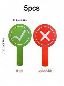 1/5/10pcs Double-Sided Handheld Response Cards - "Correct" & "Wrong" Signs, Handheld Voting Paddles, Answer Cards, Suitable For Classroom Interactive Teaching Props, Family Games, Interactive Learning Activities, Team Building Voting, Back To School Gifts - Multicolor - View 7