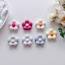 Magnetic Silicone Flower Airbag Phone Stand With Ring Holder, Strong Adsorption, Foldable Small Mirror, MagSafe Magnetic Airbag Stand, Desktop Slouchy Telescopic Airbag Stand, Detachable - Multi-color - View 6