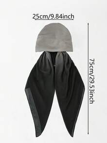 1件穆斯林女士無縫漸層雪紡頭巾，流暢柔軟透氣的日常髮型造型頭巾配件 - 彩色 - 查看 4