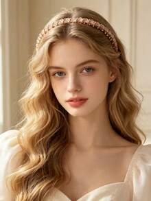 5pcs Rhinestone Crystal Headband For Women, Light Luxury, High-End Feel, Elegant, Simple, Internet Celebrity Hairband, Outer Hair Accessories - Multicolor - View 10