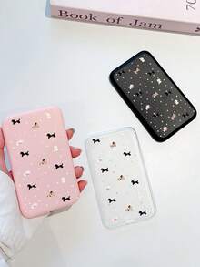 Cute Cartoon Dog Polka Dot Protective Case Compatible With Iphone Air MagSafe Battery Pack, Soft Silicone Shockproof Cover, Anti-Scratch Slim Skin Compatible With Apple MagSafe External Battery, Case Only, Battery Not Included - Multicolor - View 2