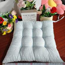 1pc Solid Color Macaron Office Seat Cushion Student Dorm All Season Chair Pad Backrest - A - View 8