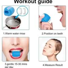 3-Piece Masseter Muscle Trainer Set, V-Face Jawline Facial Sculpting Device, Chewing Exercise Tool, Facial Muscle Trainer, Suitable For Men And Women, Available In Blue And Pink, Perfect Gift For Family, Friends Or Partner - A - View 6