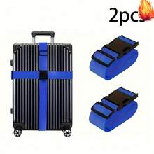 2Pcs Luggage Straps - Quick Release Anti-Theft Suitcase Belts | Durable Polyester For Air Travel, Camping & Business Trips | Adjustable, Easy-Clean & Lightweight - Luggage Strap - View 17