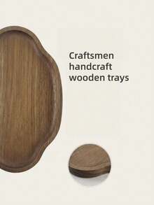 Creative Design Wooden Tray, Bathroom Tray, Decorative Tray, Storage And Decoration For Bedroom And Other Spaces, Multifunctional, Ideal For Dining Table Decor, Home Decor, Suitable For Restaurant, Home And Various Occasions, Meeting Different User Needs - C-Wood Color - View 5