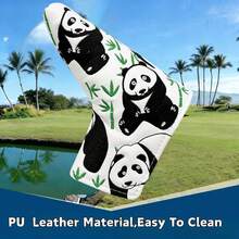 Sarung Kepala Stik Golf Panda Lucu, Sarung Putter Golf; Aksesori Golf; Bahan Tahan Lama Cocok Untuk Stik Golf Terbaik Anda - Putih - View 5
