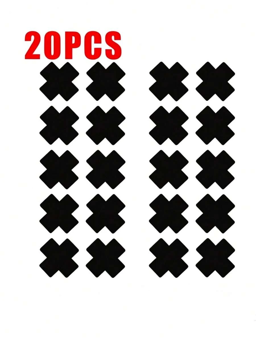 Black Cross-Shaped Self-Adhesive Satin Disposable Nipple Covers, Suitable For Women, Ideal For Strapless Clothing - Black - View 1