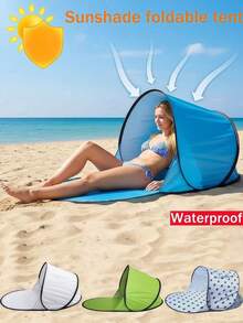Quick-Open Beach Tent, Sun Protection Shade Canopy, Lightweight Beach Pavilion, Outdoor Adventure Sun Shelter, Family Beach Essential, Music Festival Camping Gear, Backyard Shade, Sports Event Sun Protection, Emergency Sun Protection - A - View 4