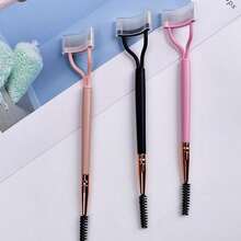 2-In-1 Eyelash Comb & Spoolie Brush, Stainless Steel Fine Tooth Eyelash Separator, Foldable Eyebash Brush With Cover For Mascara Clumps, Portable Makeup Tool - A. - View 5