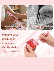 Bead Melting Tool Set - Single Needle Tweezers, Alignment Tray And Bead Spoon, Suitable For 2.6mm Handmade Beads. Essential Accessories For DIY Bead Art, Providing Bead Melting, Storage And Auxiliary Tools - Multicolor - View 3
