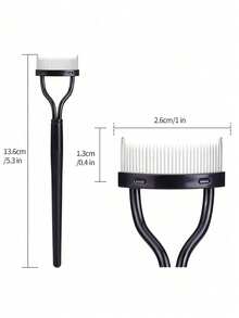 2-In-1 Eyelash Comb & Spoolie Brush, Stainless Steel Fine Tooth Eyelash Separator, Foldable Eyebash Brush With Cover For Mascara Clumps, Portable Makeup Tool - A. - View 11