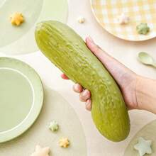 1pc Trending Viral Oversized Realistic Pickle Maltose Filled Toy, Stretchable Soft Stress Relief Squeeze Toy, Funny Novelty Sensory Toy For Adults, Desktop Decor & Birthday Surprise Gift - Multicolor - View 6