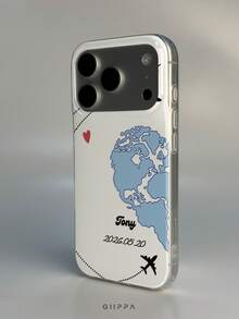 GIIPPA 1pc Customized Couple Name Phone Case, Personalized Phone Case, Compatible With IPhone 18/17/16/15/14/13/12/11 Pro Max Air, Back To School Gift, Graduation Gift, Valentine's Day Gift, Birthday Gift - Multicolor - View 3