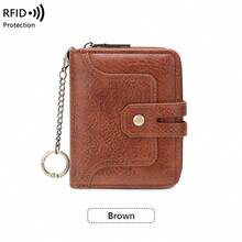 FOREVER MIYIN RFID Blocking Wallets For Women, Bifold Short Zip Purse With Snap Button, Key Ring, Multi‑Card Slots ID Photo Window Coin Pocket For Daily Use - Multicolor - View 17