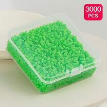 2.6mm Sundymot Fuse Beads, 3000PCS+ Green Series Independent Packaging, With Small Square Box Storage, Easy To Store, DIY Pendant Keychain, Jewelry Making Craft Material, Graduation Season Back To School, Christmas, Party Birthday Gift, Multi-Color 2.6mm Fuse Beads Bulk Refill Kit - 2.6mm Puzzle Beads - View 12