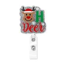 1pc Christmas Snowman Badge Reel Retractable Rotating Crocodile Clip ID Holder Keychain - Multicolor - View 9