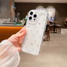 極簡粉色波點蝴蝶結十字設計防震手機殼，夏季日常必備，適用於 Apple 17 17 Pro 17 Pro Max - 彩色 - 查看 4