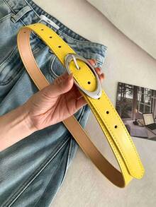 Sabuk Dekoratif Gaya Y2K Kuning untuk Jeans Wanita, Gaya Punk Sederhana, Personal, dan Serbaguna - Kuning - View 2