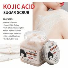 WWP Curved Acid Facial & Body Scrub 350g, Gentle Exfoliation, Softens & Hydrates Skin, Evens Skin Tone, With Subtle Herbal Scent - Kojic Acid - View 4
