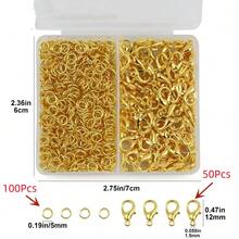 WGRXIRANYKM 150pcs/Box Jewelry Making Kit 50pcs Lobster Clasps 100pcs Open Jump Rings DIY Jewelry Connectors Necklace Bracelet End Caps Accessories - DIY Accessories - View 11