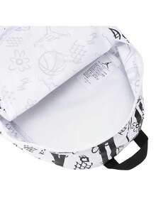 Jordan Men's And Women's Outdoor Lightweight Backpack Nike Backpack 26 Summer New Graffiti Print Backpack Commuter Backpack JD2533027TD-004 - White - View 7