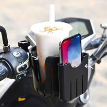 Electric Scooter Water Cup Holder 2-In-1 Phone Storage Rack, Universal Handlebar Beverage Milk Tea Cup Holder, Stable Anti-Tip Quick Installation, Space-Saving, For Delivery Commute Travel, Holds Water Cup And Phone, Riding Accessories, Bracket Accessories - Multicolor - View 6