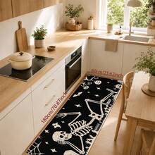 1/2pcs Halloween Skeleton Pattern, Vintage Diatomaceous Earth Mat, Super Absorbent, Non-Slip, Perfect For Bathroom, Kitchen And Dining Room, Quick Drying, Machine Washable, Ideal Gift For Home Decor And Bathroom Mat - Multicolor - View 13