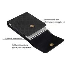 Belt Clip Holster For Foldable Phone Waist Bag Faux Leather Waist Pouch For Samsung Galaxy Z Fold 8 - Black - View 4