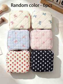 6/1pc Sanitary Napkin Storage Bag, Tampon Storage Bag, Large Capacity Portable Travel Storage Bag, Personal Care Products Storage Bag, Travel Essential, Women's Gift, Holiday Gift. - Multicolor - View 17