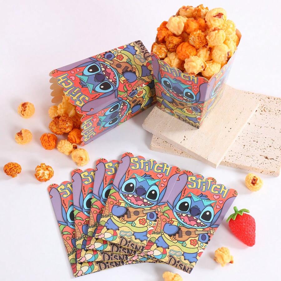 6pcs/12pcs/24pcs Cartoon Theme Party Candy Boxes, Suitable For Halloween Party Decoration, Theme Party Gift Boxes, Candy And Cookie Boxes, Party Gift Bags, Party Gift Boxes, Suitable For Birthday Party, Candy And Popcorn Boxes Decoration, Suitable For Back To School Party, Holiday Essential Party Supplies - Multicolor - View 1