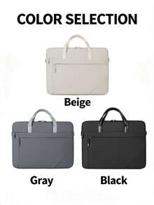 1pc Unisex Business Laptop Briefcase, Shockproof Air Cushion Protection, Large Capacity Handbag, Commuter Travel Crossbody Laptop Bag - Briefcase - View 4