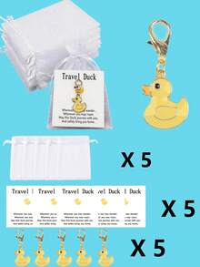10pcs Cute Yellow Ducklings With Cards Printed With Encouraging, Comforting Or Inspirational Words To Express Love And Care - Multicolor - View 14