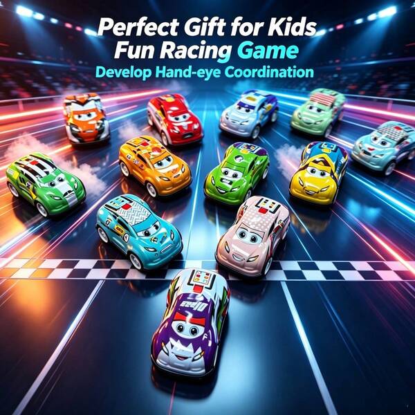 Mini Racing Friction Toy Car Set | Push-And-Go Racing Cars | No Batteries Required | Fun Gift For Kids