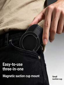 1pc Double-Sided Magnetic Suction Phone Holder, Rotating Multi-Function Bracket, Foldable Multi-Function Phone Stand, Suitable For Outdoor Travel And Photography, Phone Accessory, Kitchen Accessory, Living Room, Bedroom, Office, Essential For Office Workers And College Students, Back To School, Halloween, Christmas Gift Best Choice - Multicolor - View 6