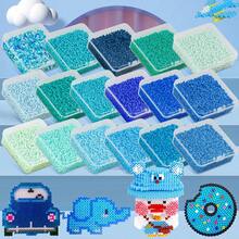 Manik-manik Fuse Sundymot 2,6mm, 3000 PCS+ Sistem Warna Hijau & Biru, Kemasan Terpisah, Dengan Kotak Penyimpanan Persegi Kecil, Mudah Disimpan, Gantungan Kunci Liontin DIY, Bahan Kerajinan Pembuatan Perhiasan, Musim Wisuda Kembali ke Sekolah, Natal, Hadiah Pesta Ulang Tahun, Kit Isi Ulang Massal Manik-manik Fuse 2,6mm Multi-Warna - Manik-manik puzzle 2,6mm - View 3