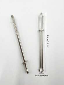 2pcs Elastic Band Threading Tools, DIY Clothing Repair Accessories, Practical Handmade Style, Used For Pants, Skirts, Sweatshirt Drawstring Installation, Durable Rust-Proof Metal Threading Tool, Time-Saving Sewing Gadget - Elastic Clip Strap Threader - View 5