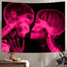 A Machine-Washable Tapestry Featuring A Design Of A Couple Kissing In A Dark Setting. Perfect For Enhancing The Decor Of A Living Room, Bedroom, Or Office, And Suitable For Use In Any Season-Available In Multiple Sizes. - Multicolor - View 4