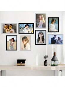 10Pcs A4, Black Photo Frame (Lightweight Magnetic Frame, Non-Wooden) Minimalist Style Lightweight Material, Suitable For Wall Decoration In Bedrooms, Studies, Hallways, Etc., A4 Document Frame - Black - View 3