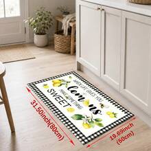 1/2pcs Lemon Pattern, Vintage Diatomaceous Earth Mat, Super Absorbent, Non-Slip, Perfect For Bathroom, Kitchen And Dining Room, Quick Drying, Machine Washable, Perfect Gift For Home Decor And Bathroom Mat - Multicolor - View 15