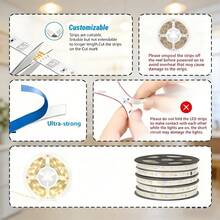 1-5m Ultra Bright Warm White USB LED Light Strip - 5V Cuttable Adhesive Backing Light Bar, Suitable For TV Backlight, Modern Living Room And Bedroom Decoration, Crystal Clear Brightness And Stable Performance - Multicolor - View 10