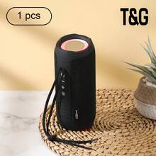 Speaker Bluetooth Portabel T&G227 Berbahan Kain, Subwoofer Nirkabel Tahan Air dengan Lampu Ambient RGB Berwarna-warni, Mendukung Kartu TF dan Pemutaran USB, Speaker Portabel Genggam untuk Bersepeda di Luar Ruangan, Berkemah, Pesta, Speaker Mini Komputer Desktop - View 16