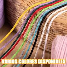 3pzs Hilo Cuerda De Algodón 3mm X 100m Para Macrame Teje - Beis - Ver 8