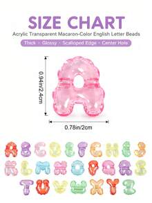 20/50/100pcs Random Large Transparent Letter Bead For Jewelry Making Supplies, Loose Acrylic Bead For DIY Phone Chain, Bracelet, DIY Jewelry Accessory - Clear Lace Letter Beads - View 2