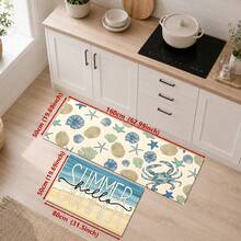 1/2pcs Ocean Shell Pattern, Vintage Diatomaceous Earth Mat, Super Absorbent, Non-Slip, Perfect For Bathroom, Kitchen And Dining Room, Quick Dry, Machine Washable, Perfect Gift For Home Decor And Bathroom Mat - Multicolor - View 14