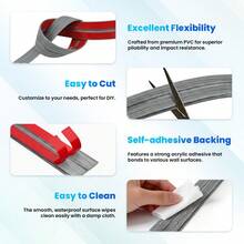1Pc 4cmX2M Flexible Corner Trim Moulding, Peel And Stick Wall Trim Molding, Inside & Outside Wall Corner Protector For Wall Edges, Floor, Window, Door, Ceiling And Countertop - A - View 8