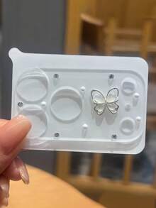 Luxury Fashion 3D Sparkling Rhinestone Butterfly Pearl Transparent Camera Protector Compatible With IPhone 18 Pro Max 18 Pro 17 Pro Max 17 Pro Lens Film Anti Drop Protective Cap - Butterfly - View 4